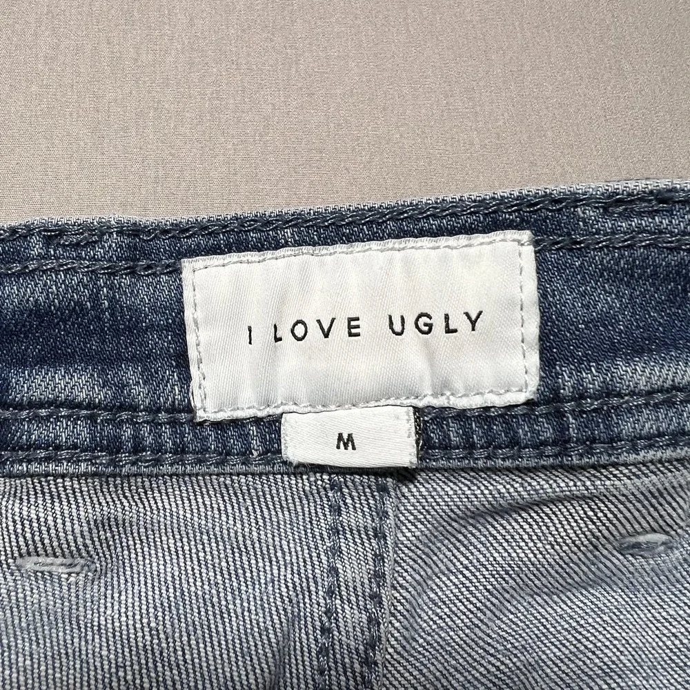 I Love Ugly Zespy‎ Jeans Mens Medium Tapered Slim Fit Ankle Zip Streetwear Pants